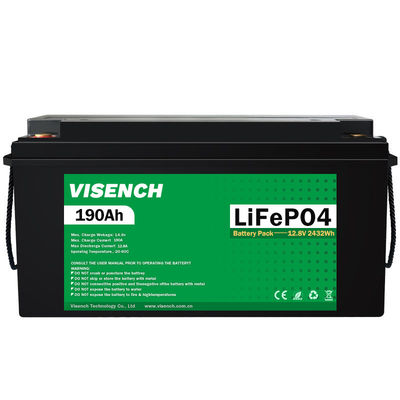 Sistema solar Visench Lifepo4 Batería de iones de litio Lifepo4 12V 190AH Baterías de iones de litio