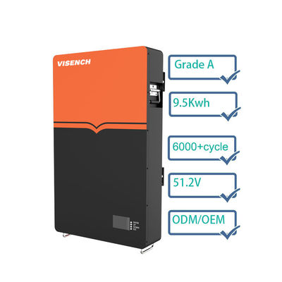 Oem Montado en la pared 51.2V 48V 200Ah 10Kw Bms Almacenamiento de energía solar para el hogar Batería de iones de litio Li-ion Lifepo4