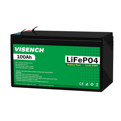 Visench Direct de fábrica de alta calidad 12v 5ah Profundo 6000 ciclos de vida solarpo4 batería recargable de almacenamiento de energía en el hogar