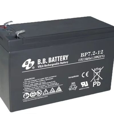 Batería de 12V 7.2Ah Batería de plomo y ácido sellada Batería BB Batería BP7.2-12 VDC