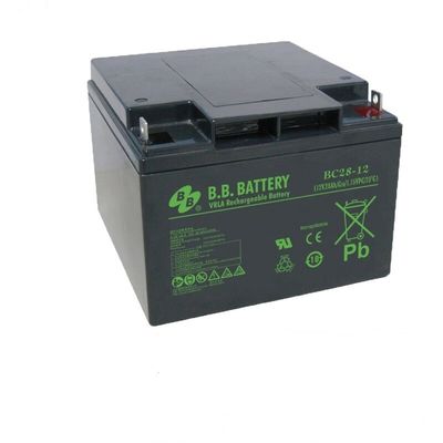 BB Batería BC28-12 12V 28Ah Mejor Almacenamiento de energía Sin mantenimiento Batería recargable VRLA 28Ah para energía eléctrica