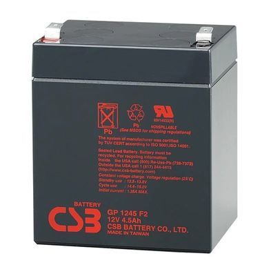 Batería CSB GP1245 12V 16W de alto rendimiento recargable sin mantenimiento VRLA 16W