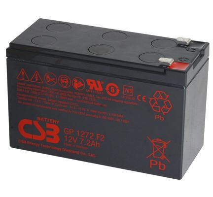 CSB GP1272 F2 12V 7.2Ah Batería de plomo ácido Capacidad nominal 7.2Ah Peso 2.40kg