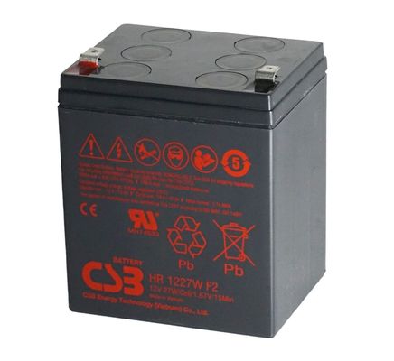 Batería CSB HR1227W 12V 27W Recargable Batería AGM de plomo ácido libre de mantenimiento