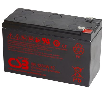 Batería CSB HR1234W 12V 34W 12V 9Ah Recargable sin mantenimiento Batería de plomo ácido AGM 9Ah