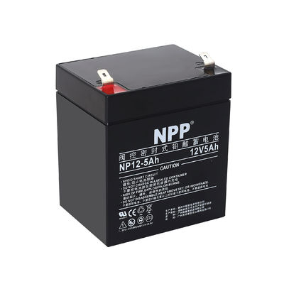 NPP NP12-5Ah Mejor almacenamiento de energía Sin mantenimiento Batería recargable sellada con plomo ácido 12V 5Ah