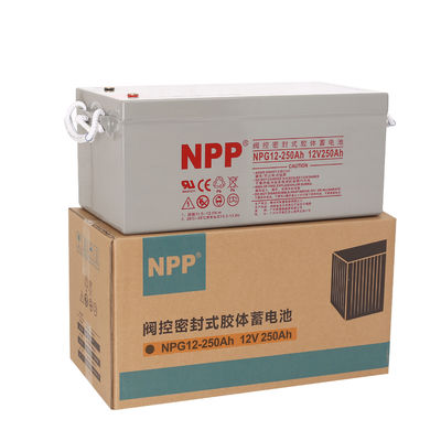 NPG12-250Ah Batería de gel recargable de ciclo profundo 12V 250Ah Batería de gel