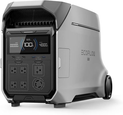 Generador solar de 4000wh Ecoflow Delta PRO 3 120/240V 4000W de salida de CA, central eléctrica portátil para uso doméstico