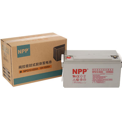 NPP NPG12-65Ah AGM recargable de trabajo pesado de ciclo profundo NPP Gel VRLA Batería para el sistema solar fuera de la red de golf Carro no derrame