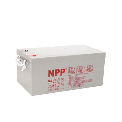 NPG12-250Ah Batería de gel recargable de ciclo profundo 12V 250Ah Batería de gel